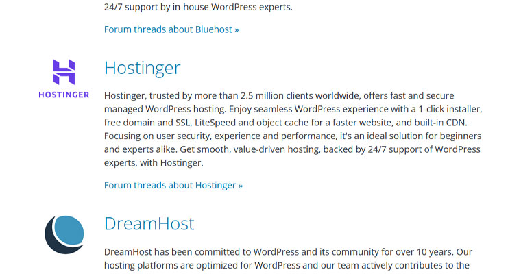 Hostinger Resmi WordPress Hosting Listesine Eklendi